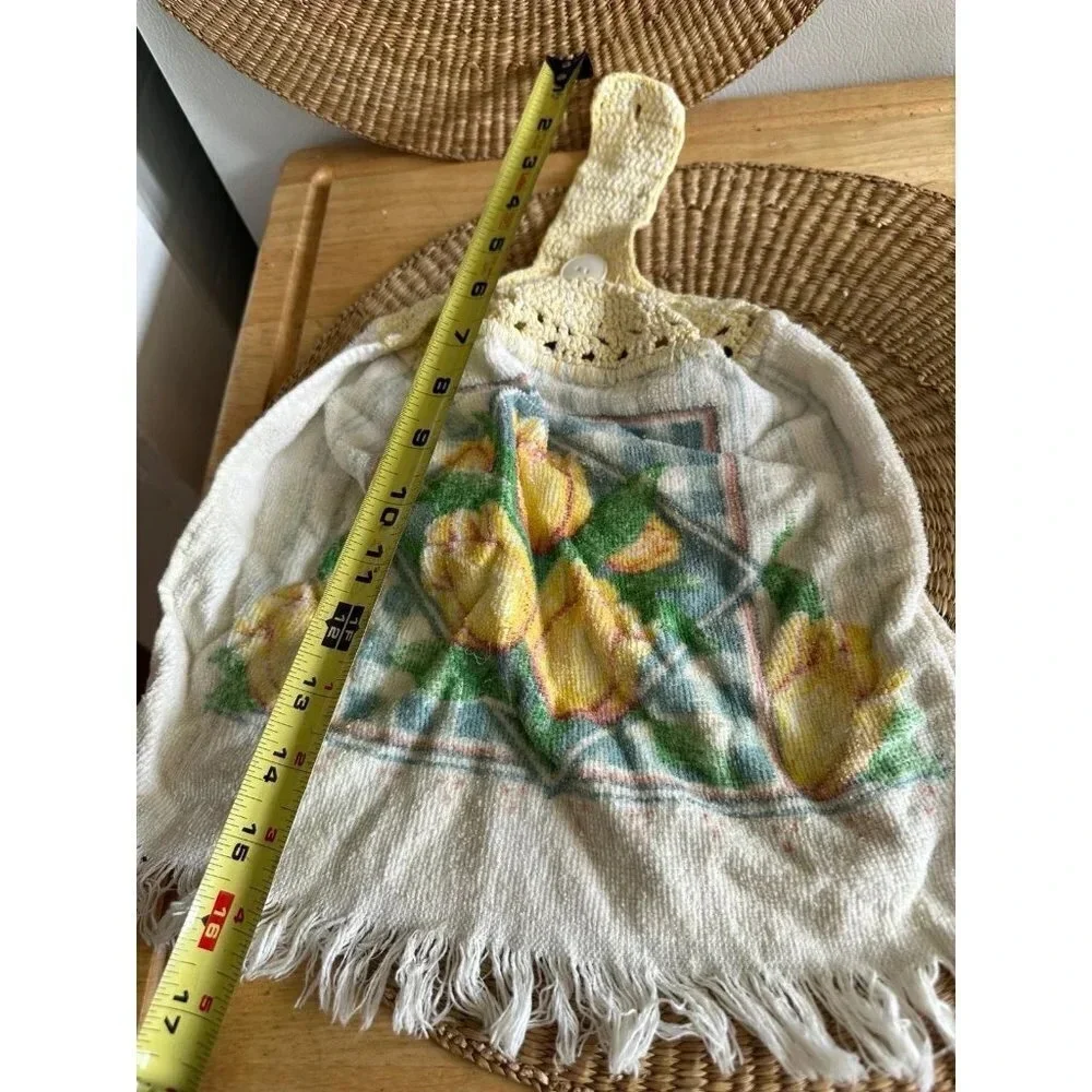 Vintage handmade floral Tea Towel